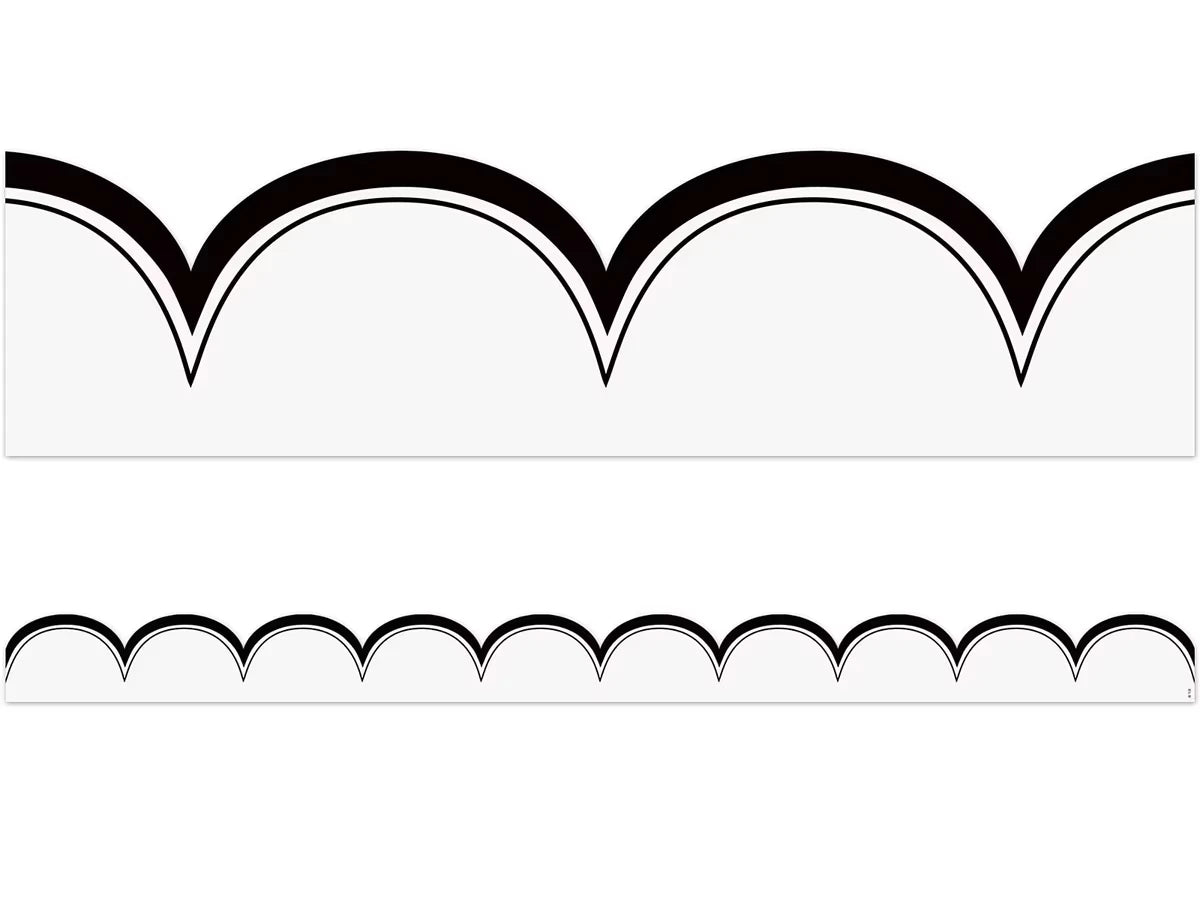 White with Black Scalloped Border - US 1717