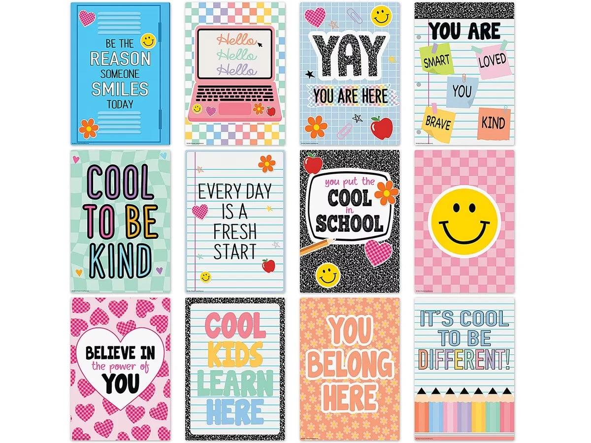 Cool for School Motivational Small Poster Pack - US 4500