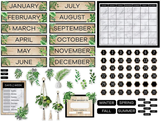 Simply Boho Calendar Bulletin Board Set - US 8141
