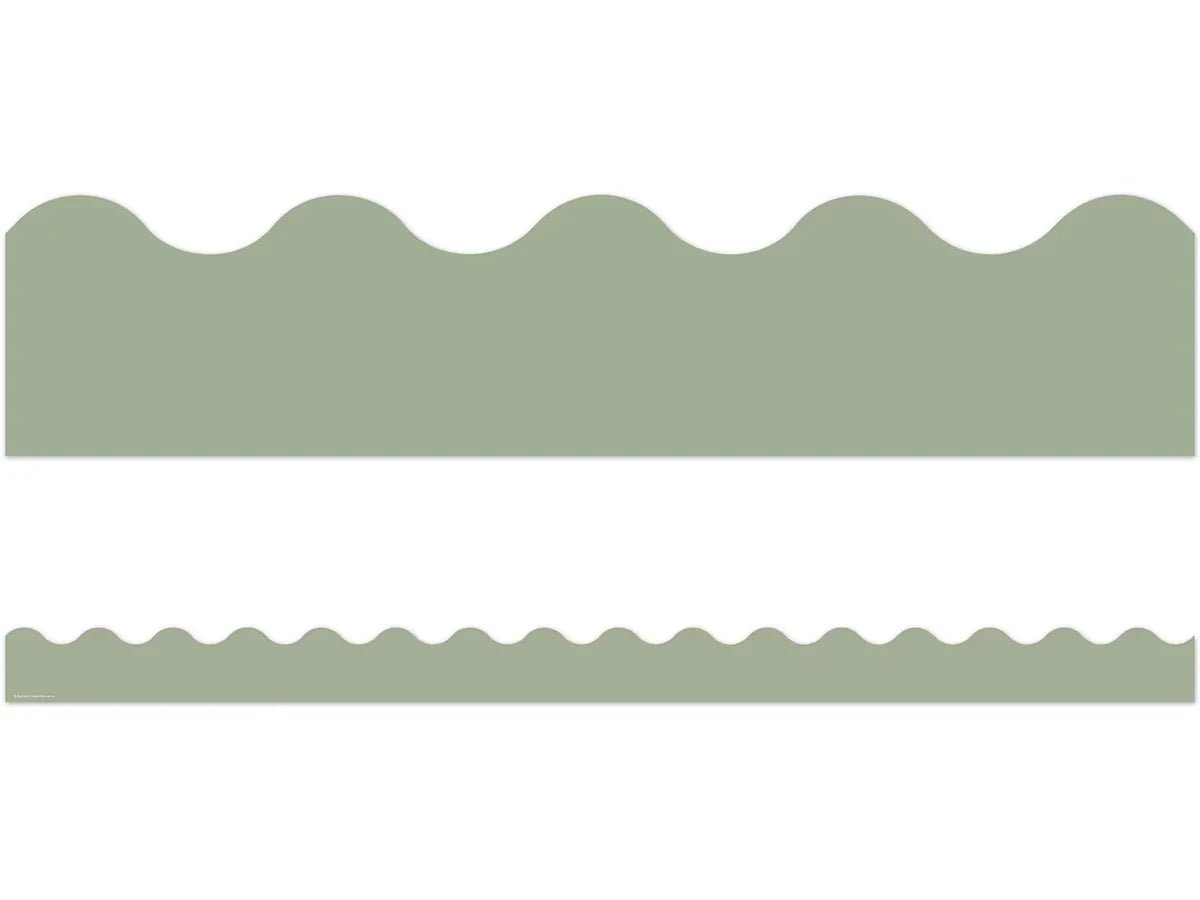 Classroom Cottage Sage Scalloped Border - US 1228