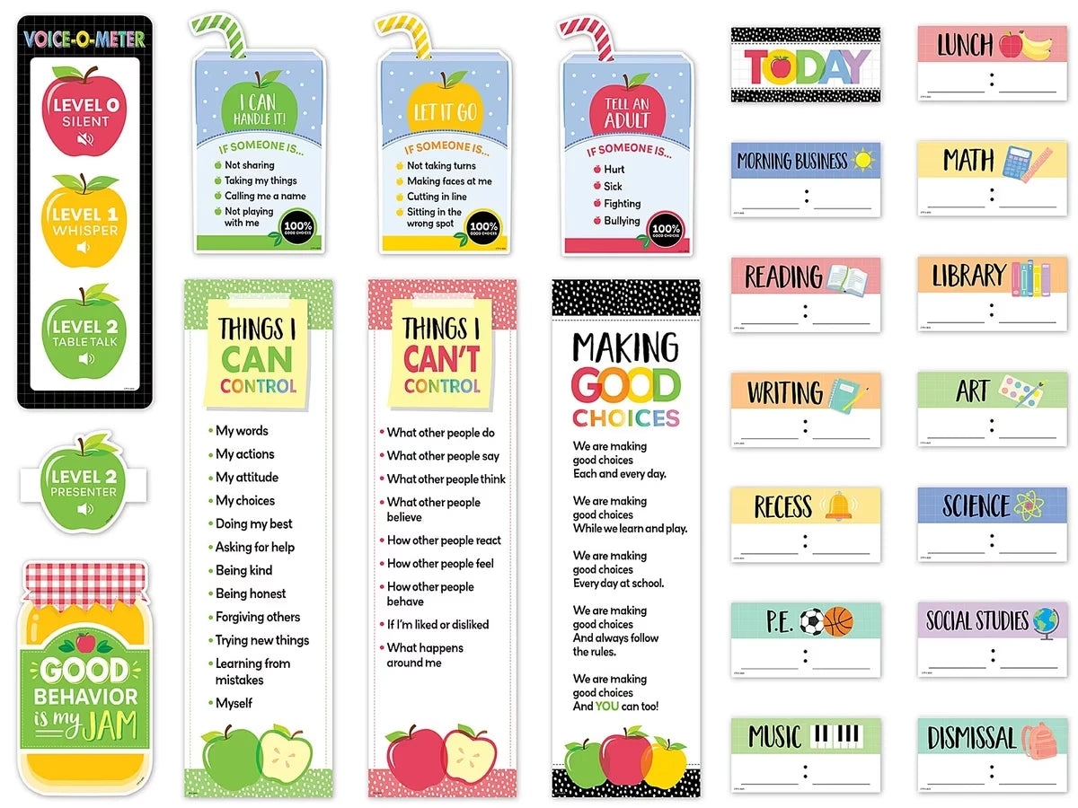 Apple Time Behavior Management Bulletin Board Set - US 8978