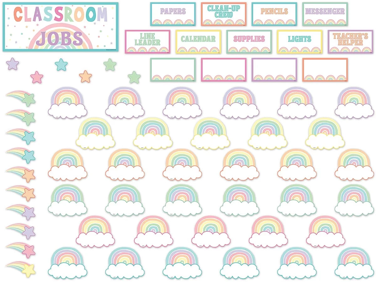 Pastel Pop Classroom Jobs Bulletin Board Set - US 5712