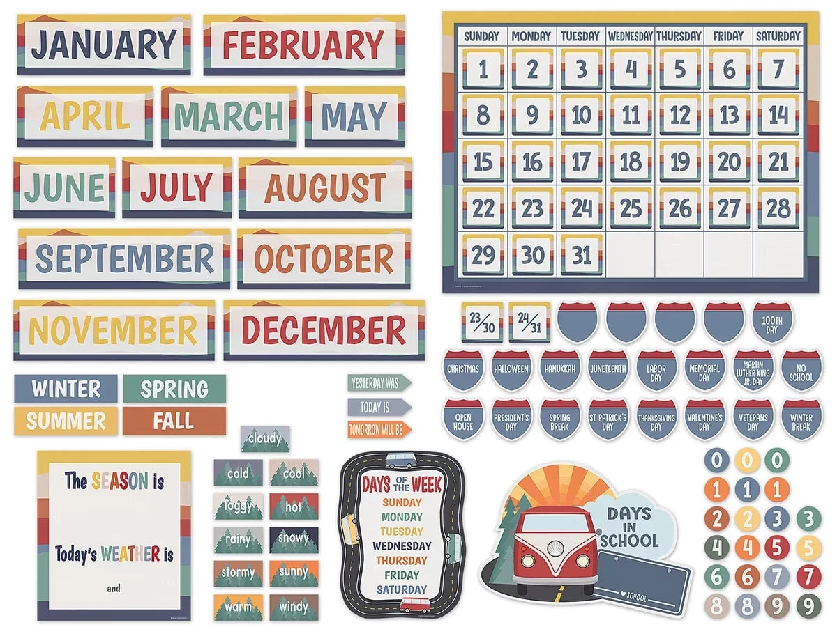 Moving Mountains Calendar Bulletin Board Set - US 4540