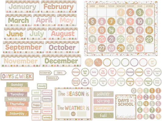 Terrazzo Tones Calendar Bulletin Board Set - US 9668