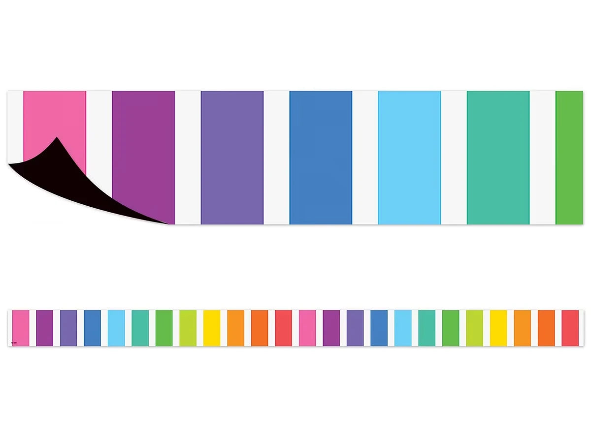 Rainbow Striped Magnetic Border - US 6757