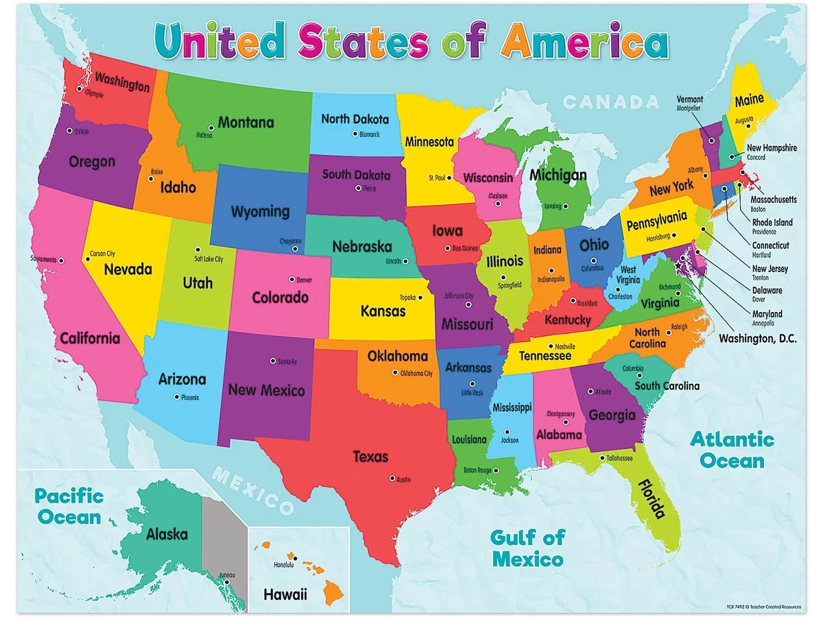 Colorful U.S.A. Poster - US 9049