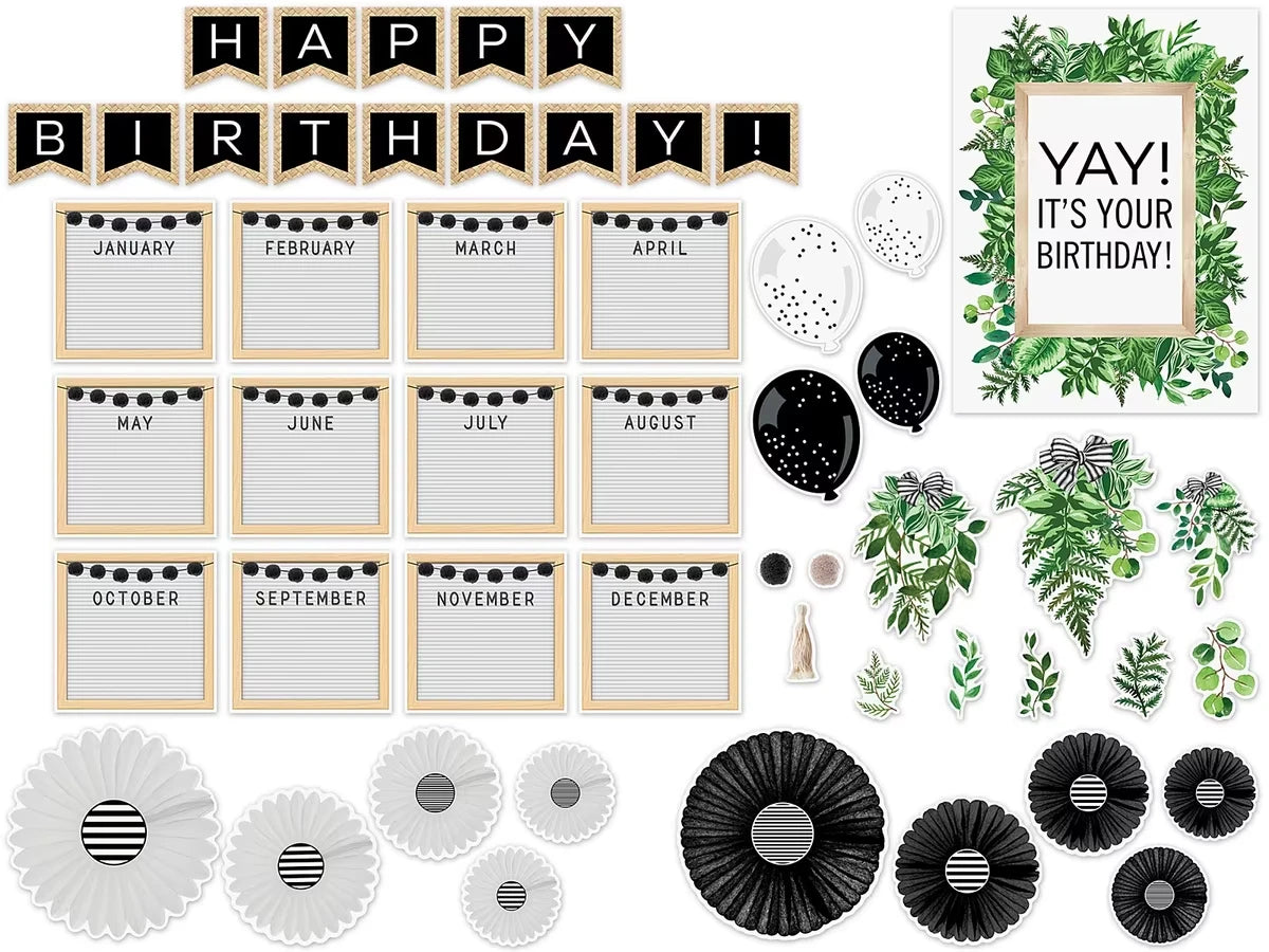 Simply Boho Birthday Bulletin Board Set - US 7292