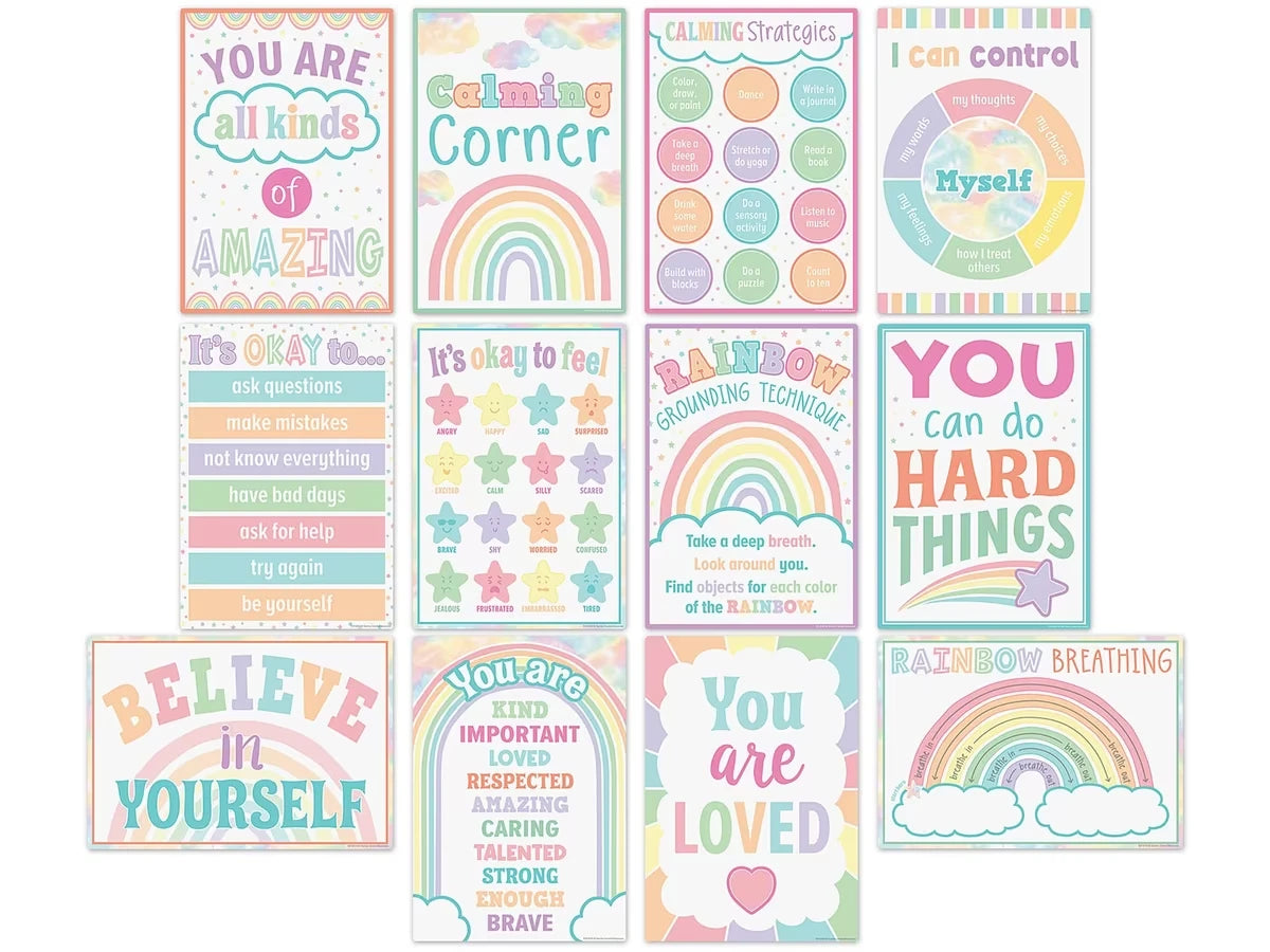 Pastel Pop Motivational Small Poster Pack - US 6304