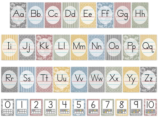 Classroom Cottage Alphabet Card Bulletin Board Set - US 3264