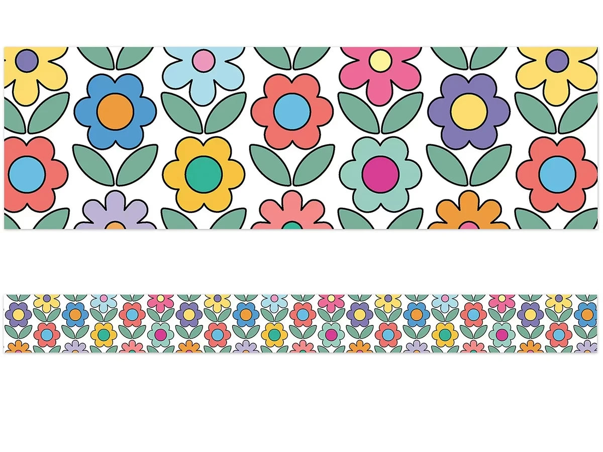 Retro Remix Flowers Border - US 4558