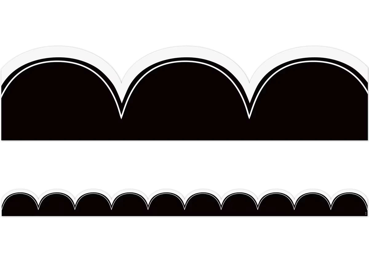 Black with White Scalloped Border - US 7526
