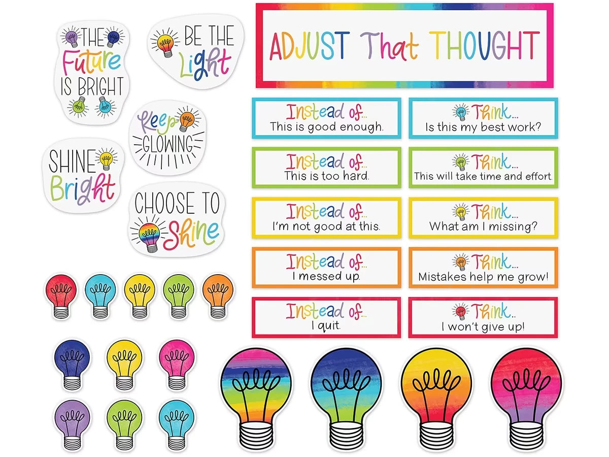 Light Bulb Moments Growth Mindset Bulletin Board Set - US 1255