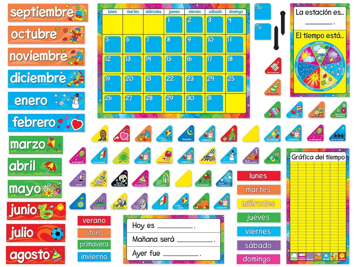 Spanish Calendario Anual Bulletin Board Set - US 5466