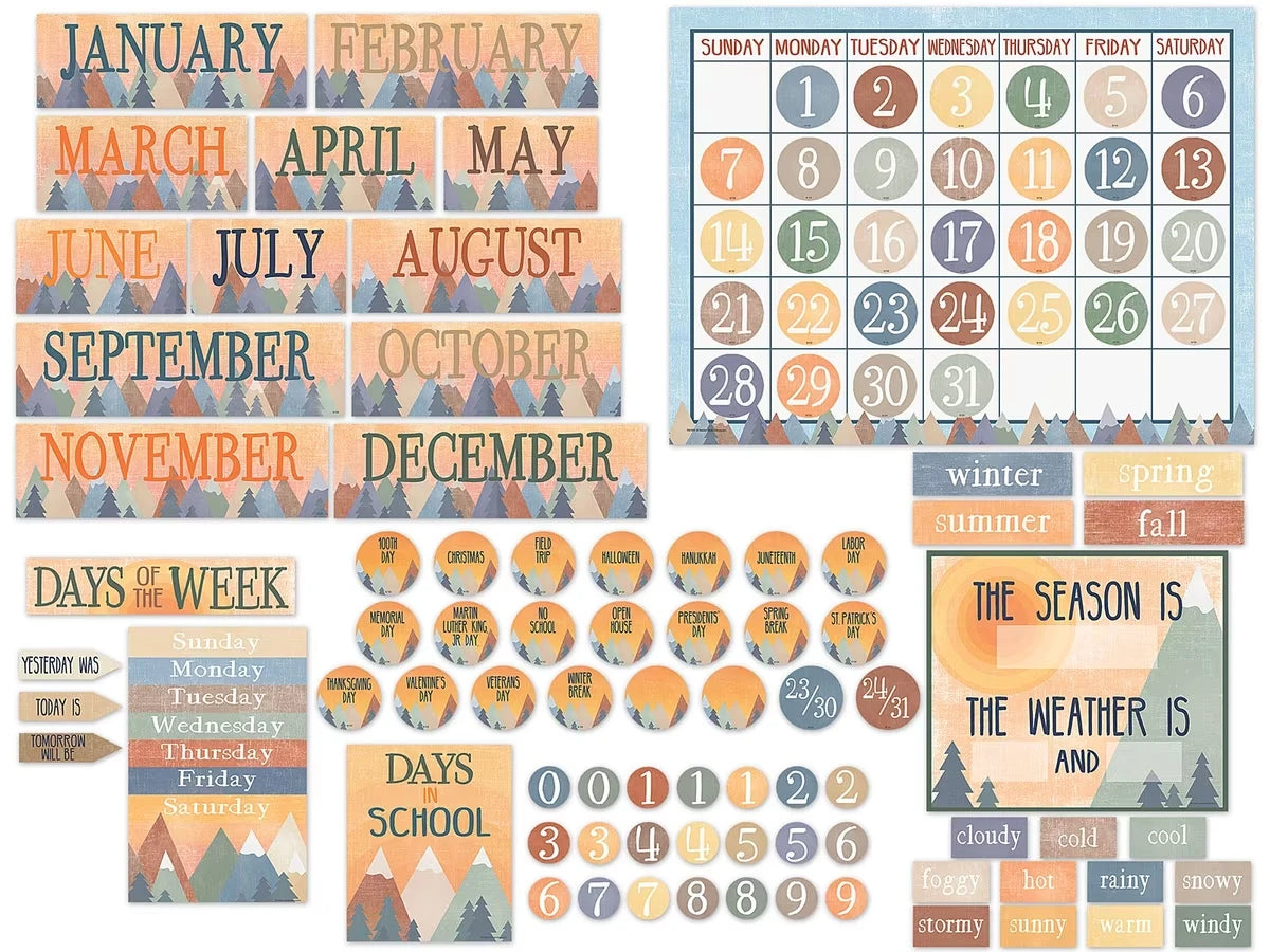 Moving Mountains Calendar Bulletin Board Set - US 5589