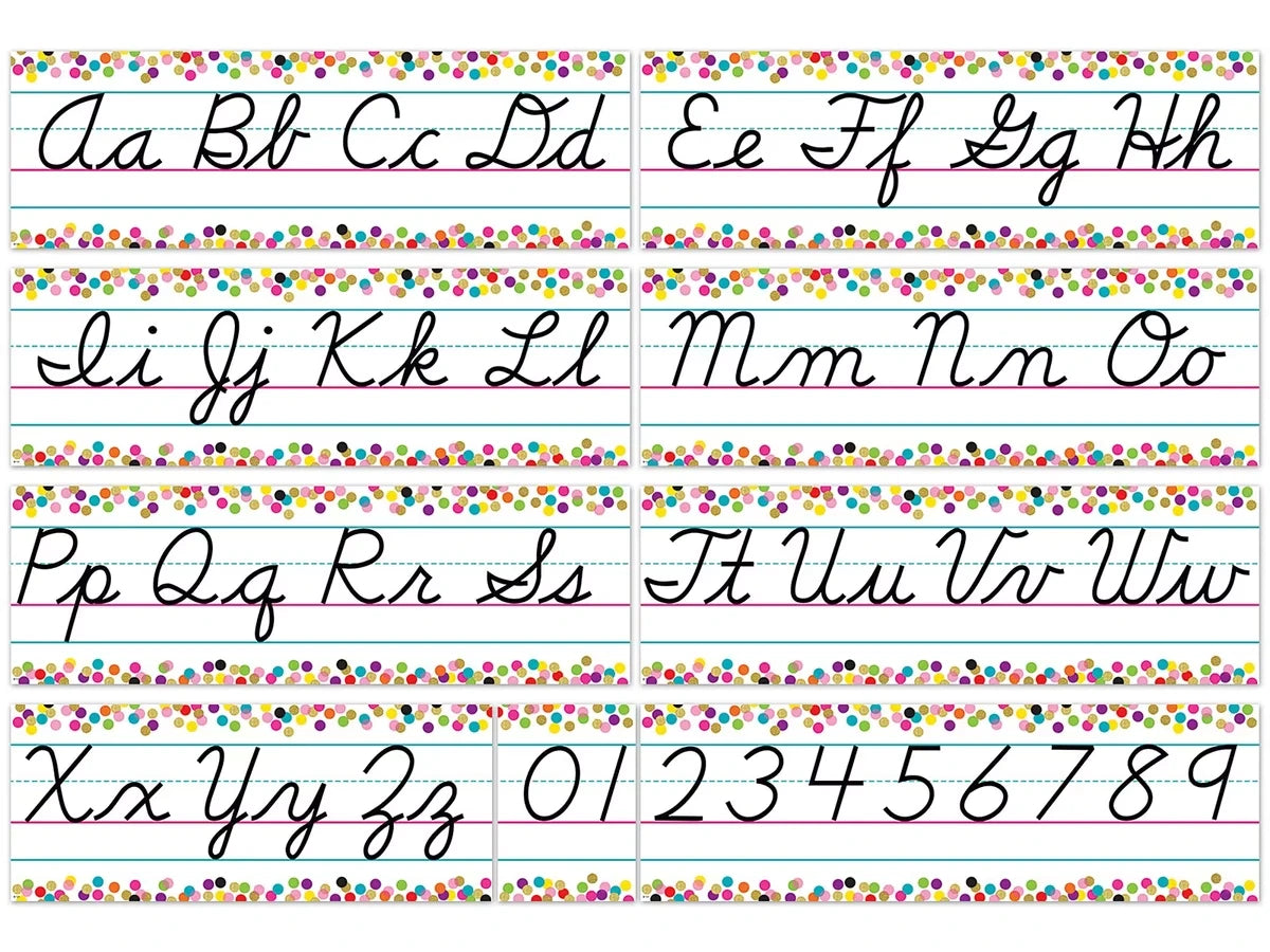 Confetti Cursive Bulletin Board Set - US 8276