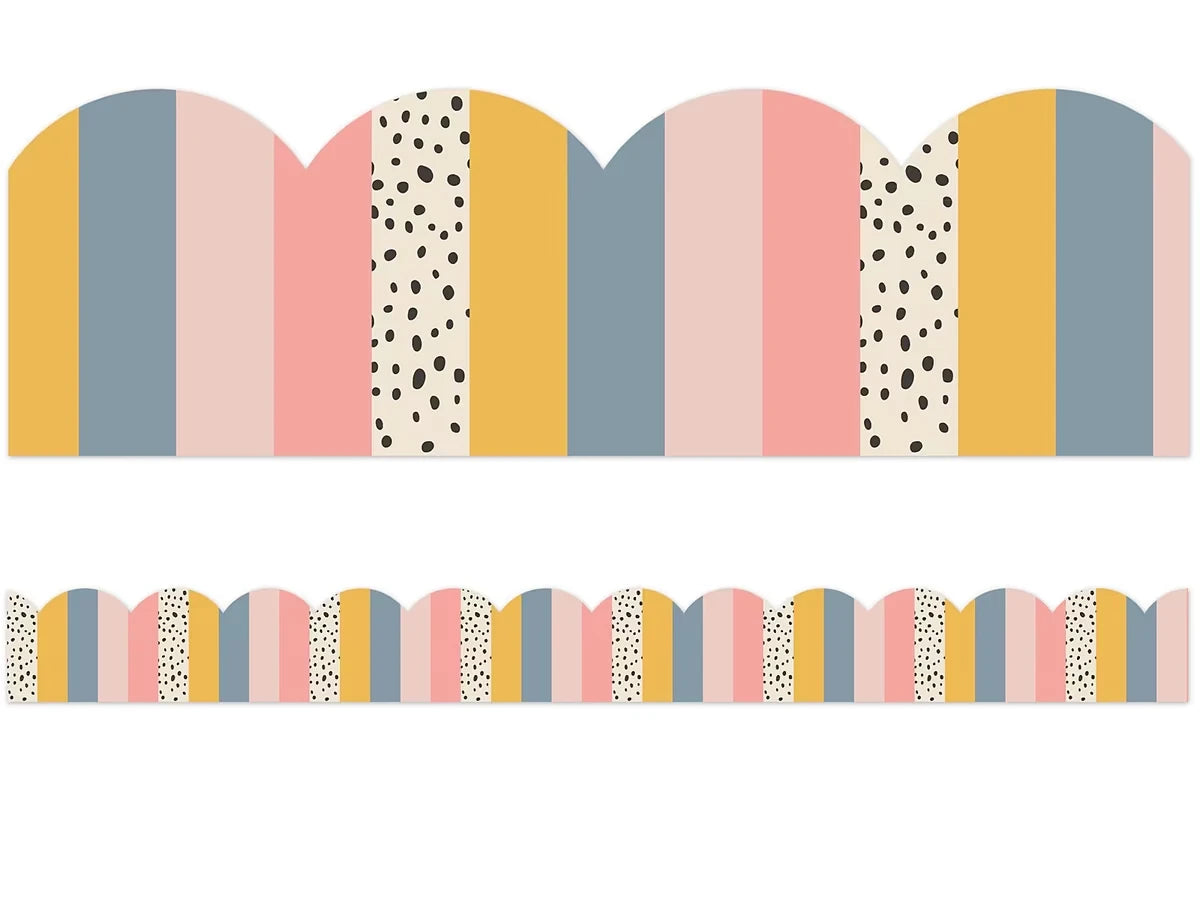 We Belong Striped Scalloped Border - US 4422