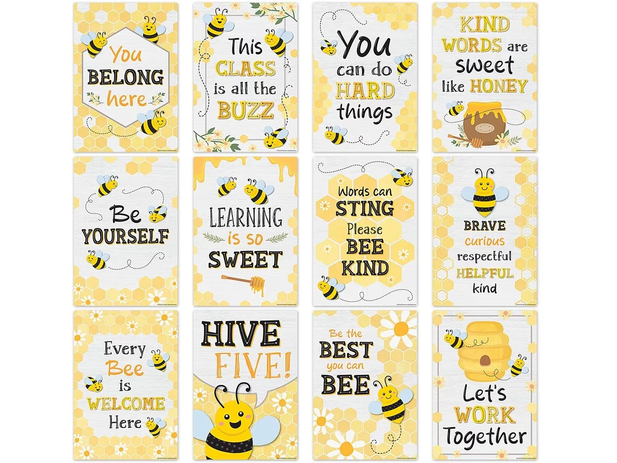 Buzzing Bees Motivational Small Poster Pack - US 4256