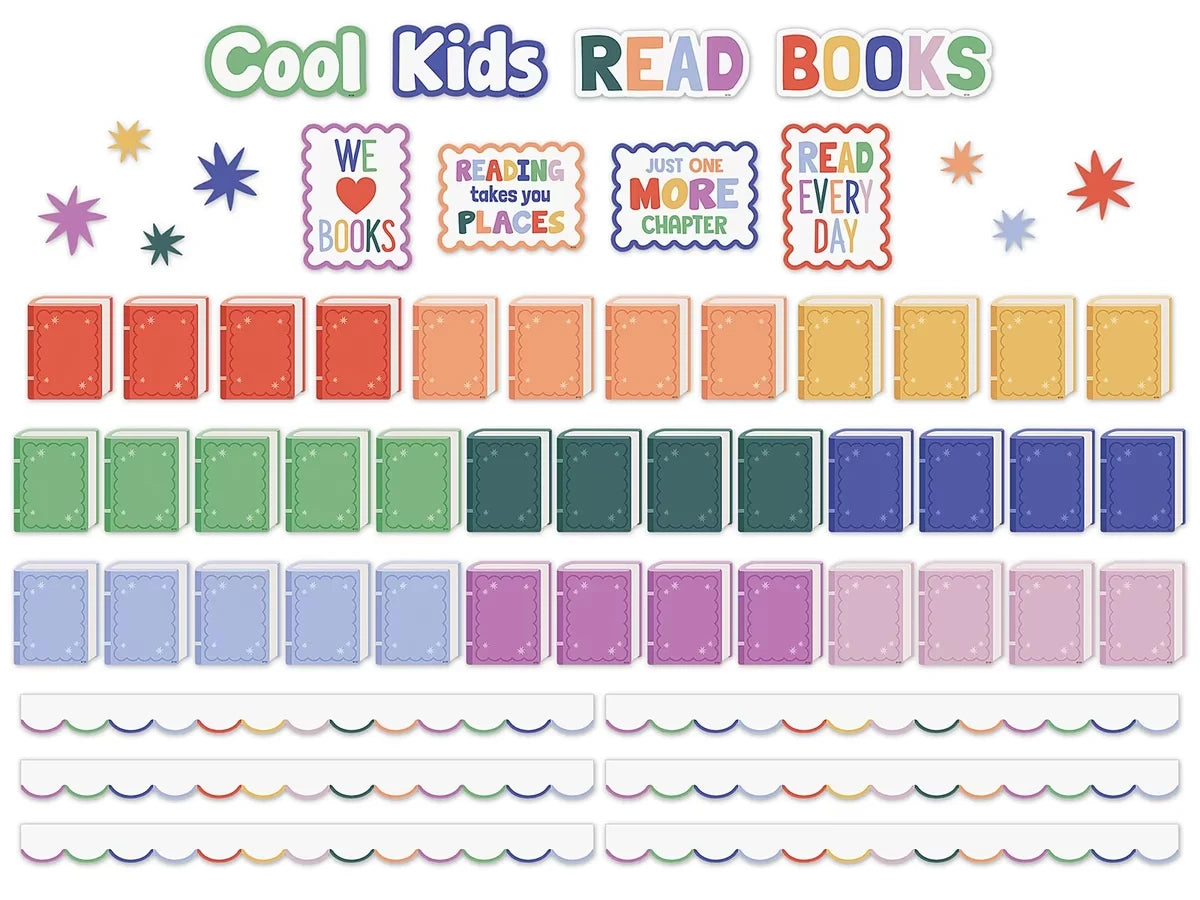 Color Crush Read Books Bulletin Board Set - US 4098