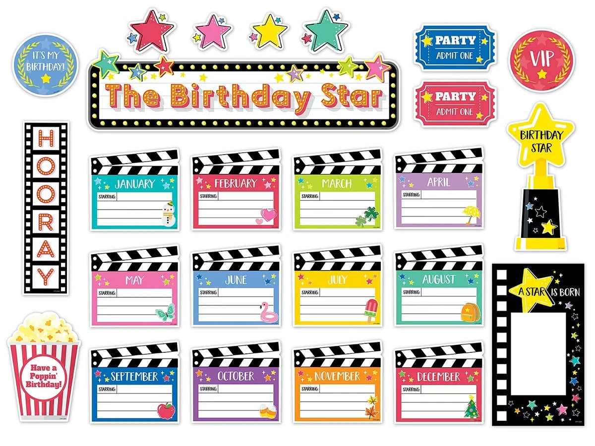 Star Bright Birthday Bulletin Board Set - US 6435
