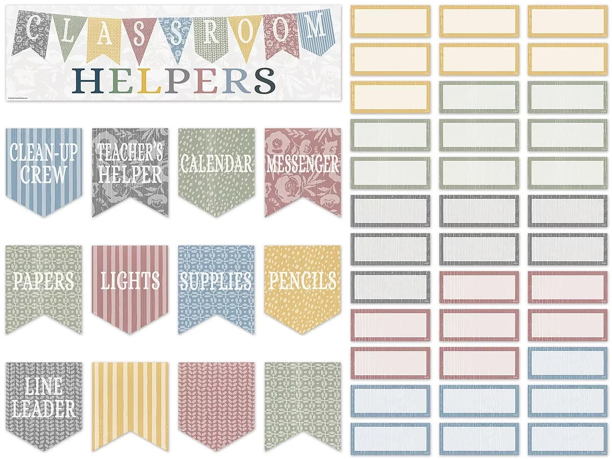 Classroom Cottage Classroom Jobs Bulletin Board Set - US 7574