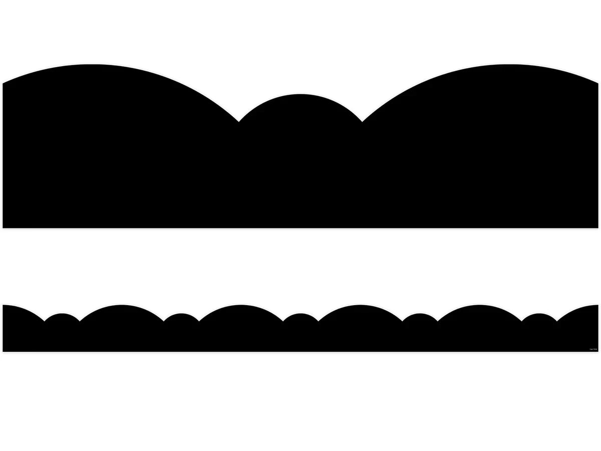 Black Stylish Scalloped Border - US 6830