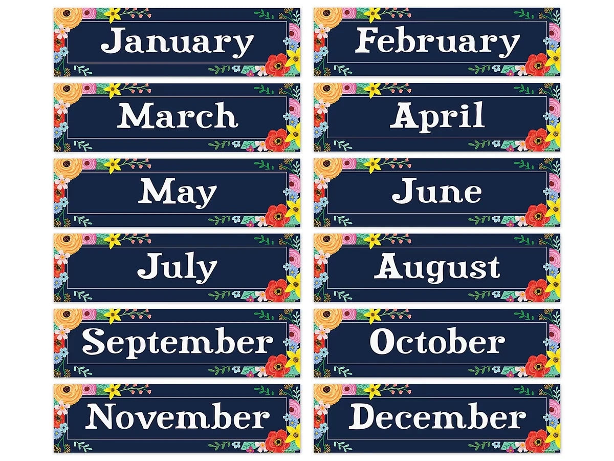 Wildflowers Months of the Year Bulletin Board Set - US 5228