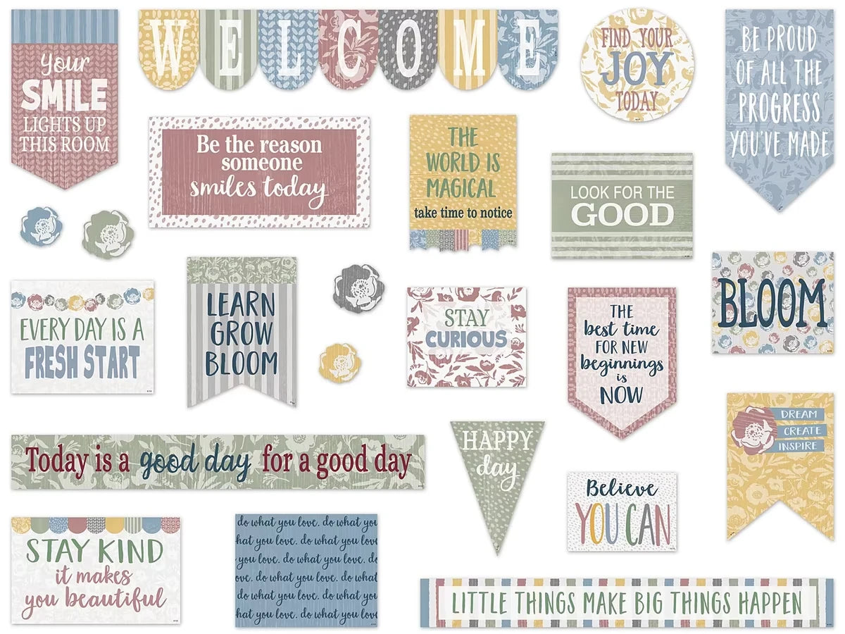 Classroom Cottage Motivational Bulletin Board Set - US 5032