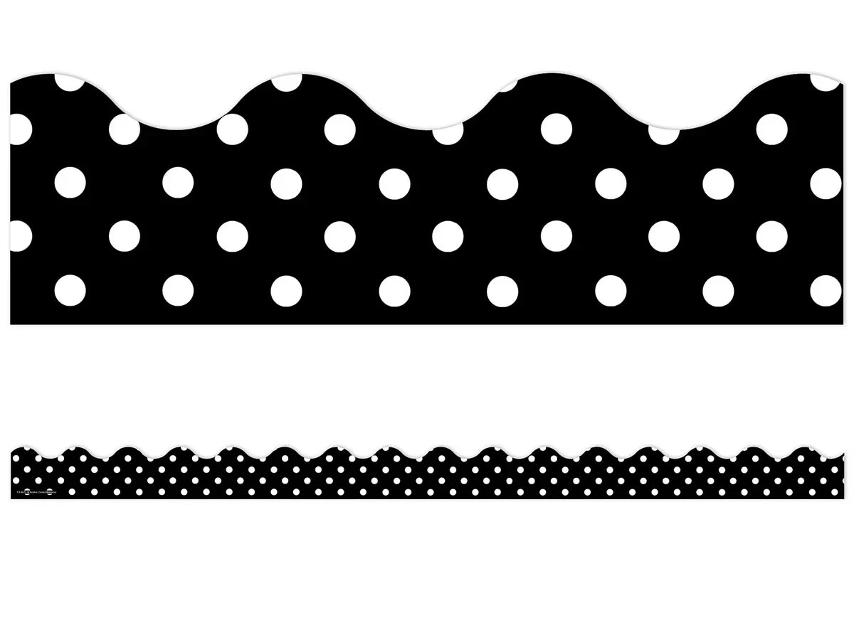 Black Polka Dot Scalloped Border - US 1838