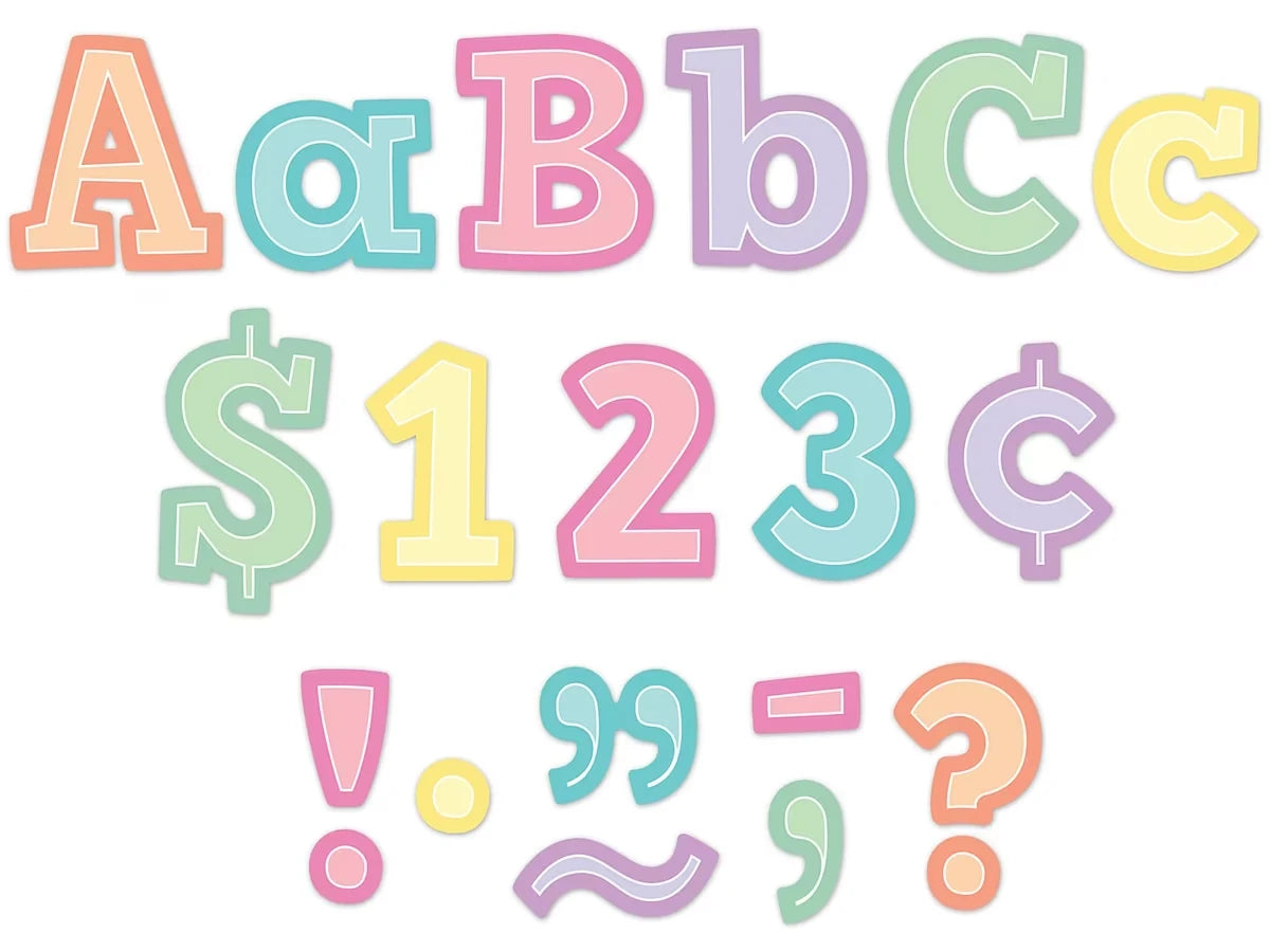 Pastel Pop 4" Punch-Out Letters - US 4791