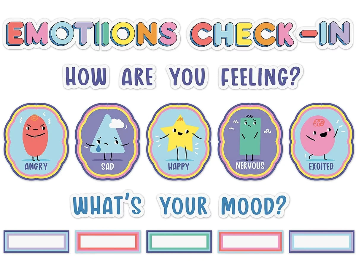 We Stick Together Emotions Check-In Bulletin Board Set - US 7995