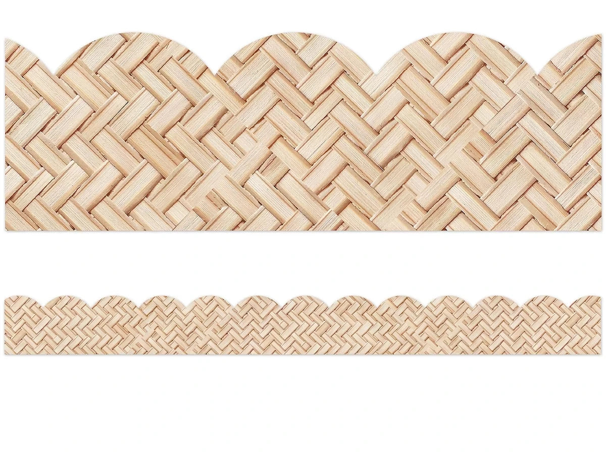 True to You Woven Bamboo Scalloped Border - US 4425