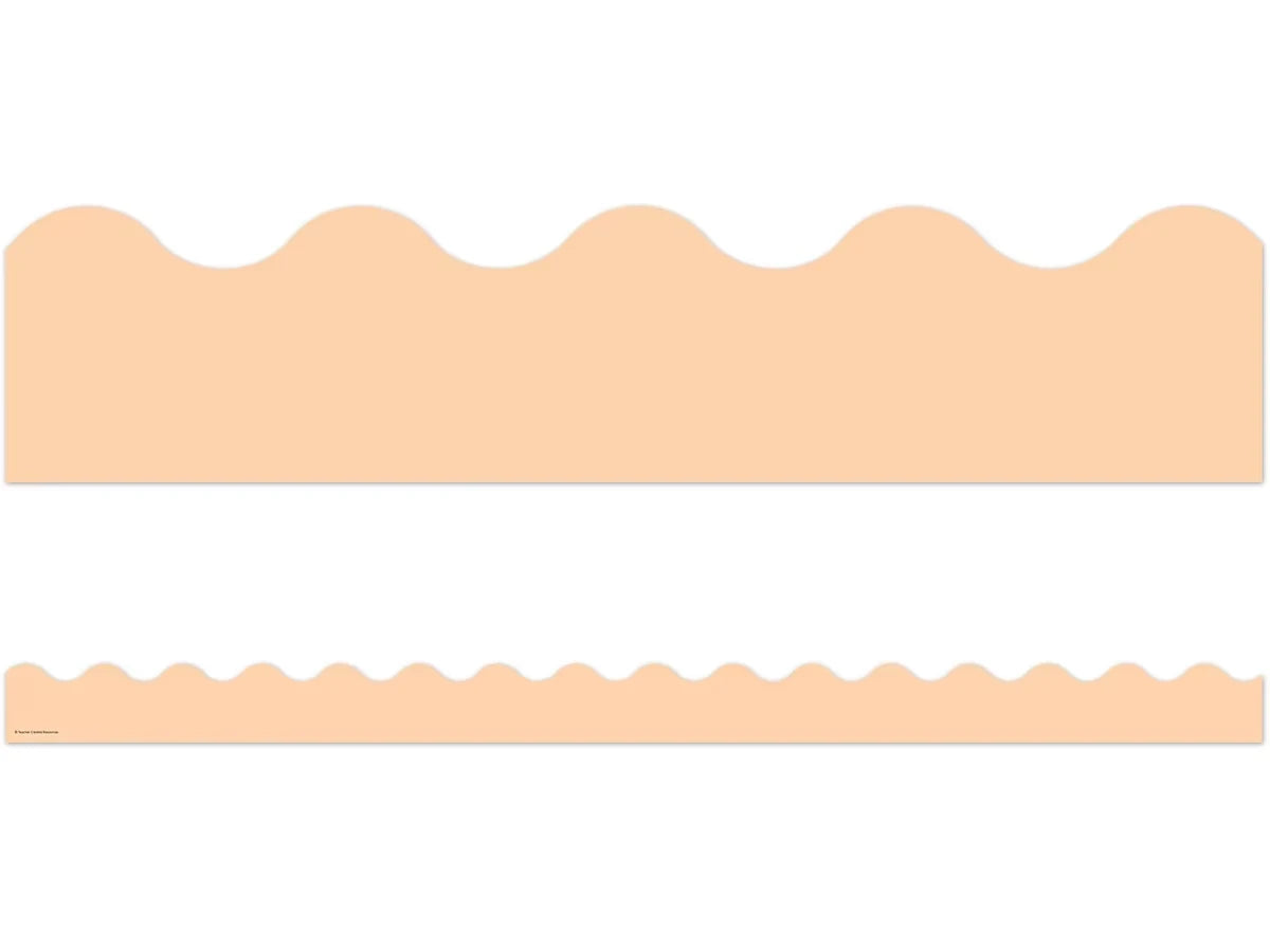Pastel Pop Peach Scalloped Border - US 6893