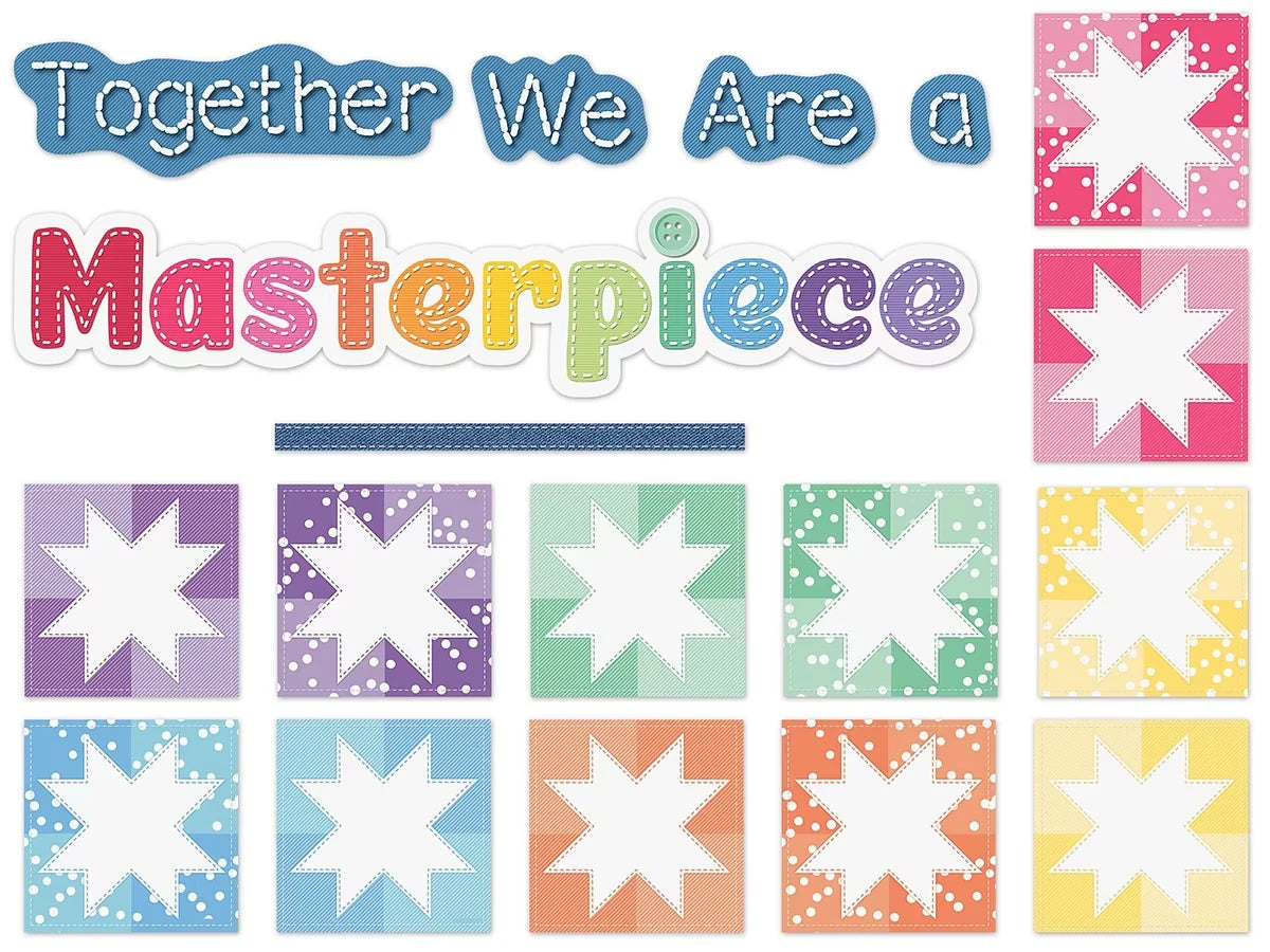 Crafty and Cool Together We Are a Masterpiece Bulletin Board Set - US 5637
