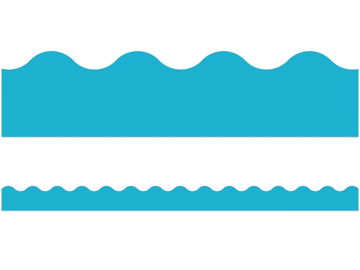 Sky Blue Scalloped Border - US 2410