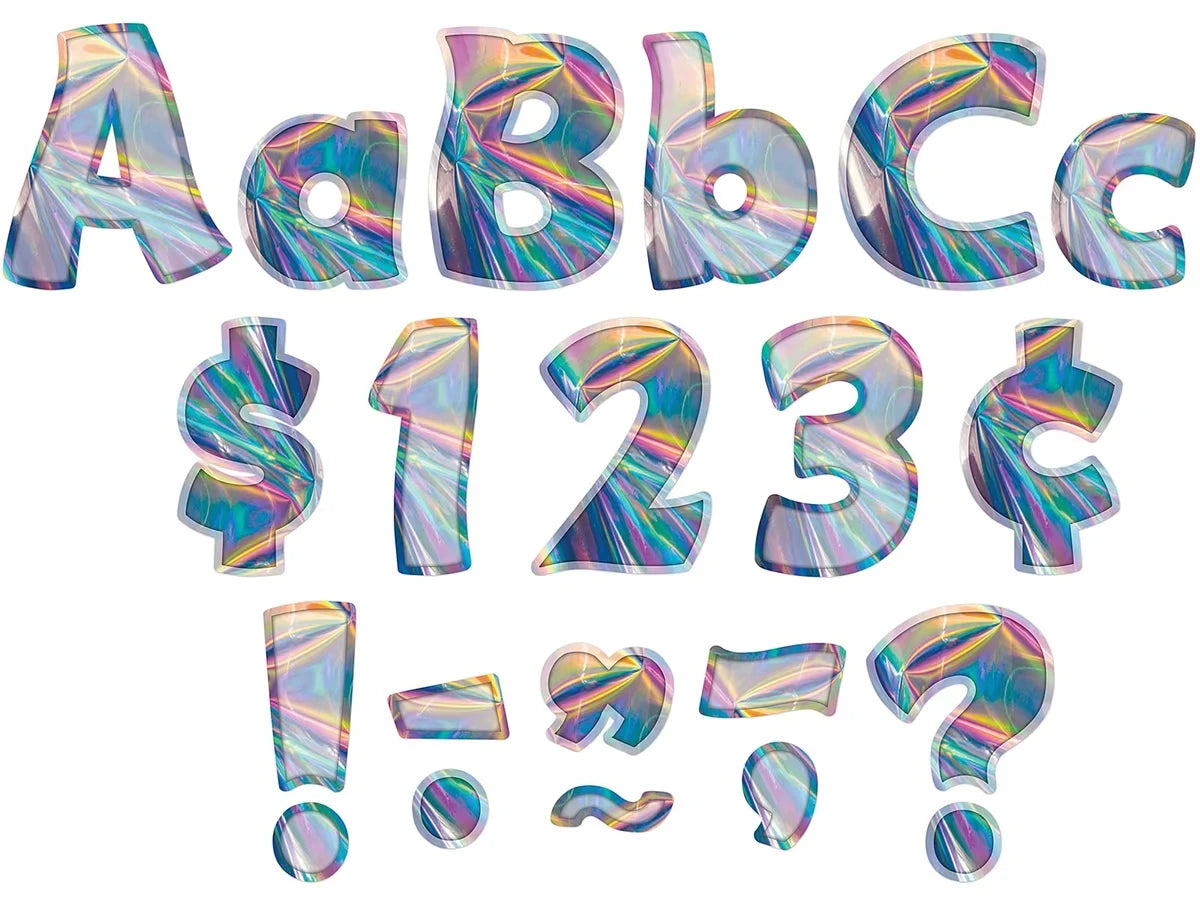 Iridescent 4" Punch-Out Letters - US 1142