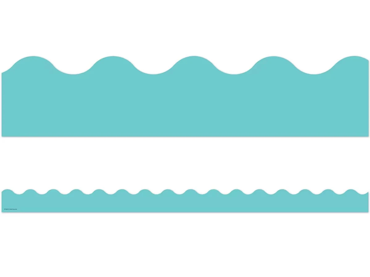 Light Turquoise Scalloped Border - US 2647