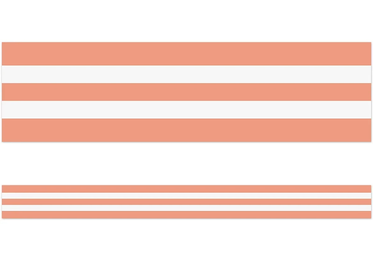 Coral Striped Border - US 5826