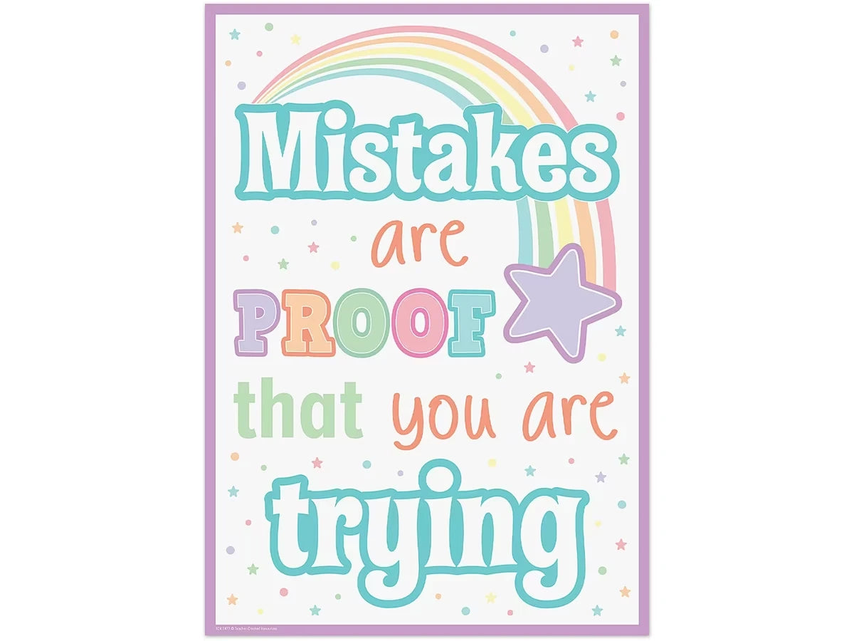 Pastel Pop Mistakes Are Proof Poster - US 7097