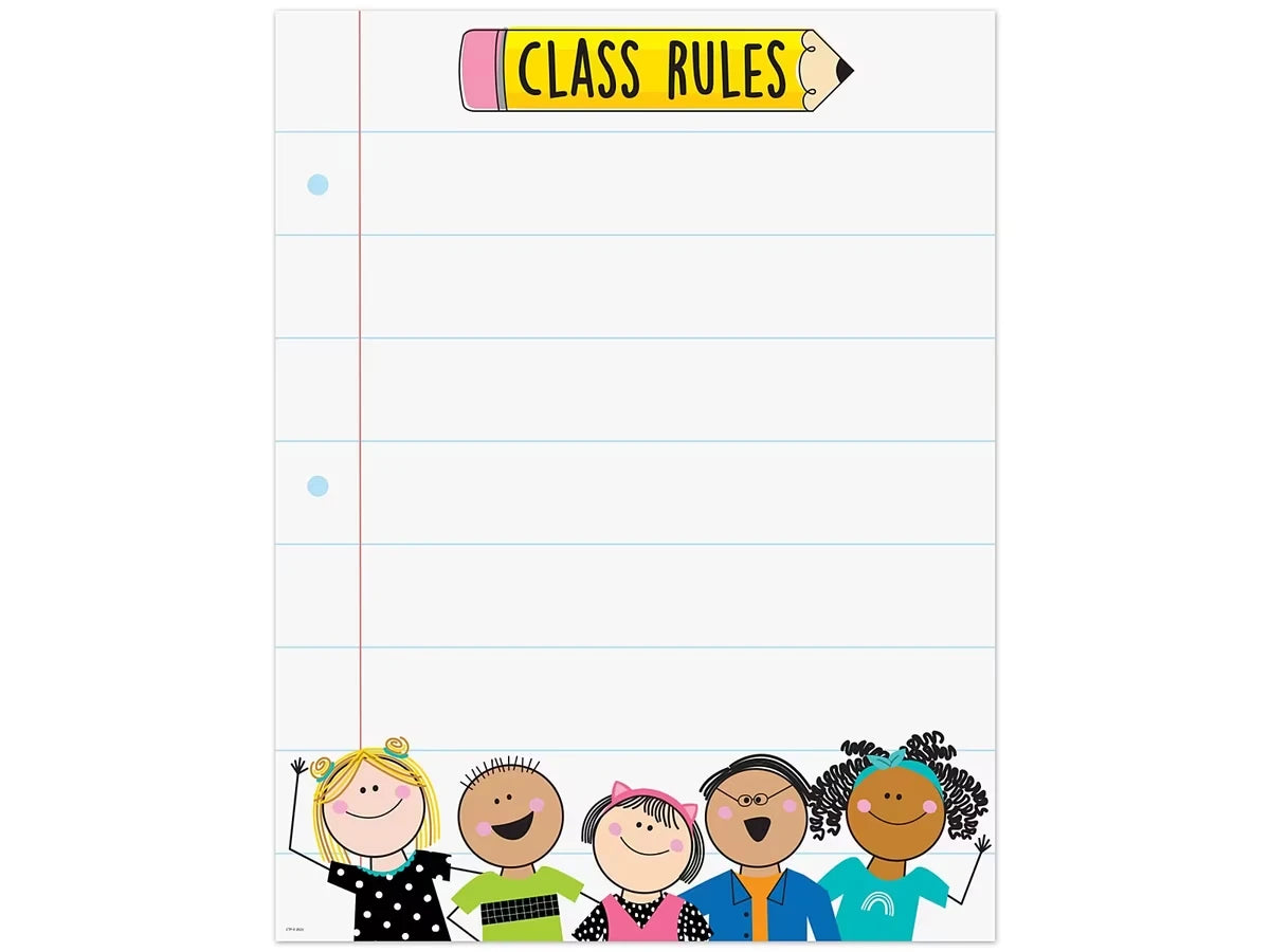 Stick Kids Classroom Rules Poster - US 6169