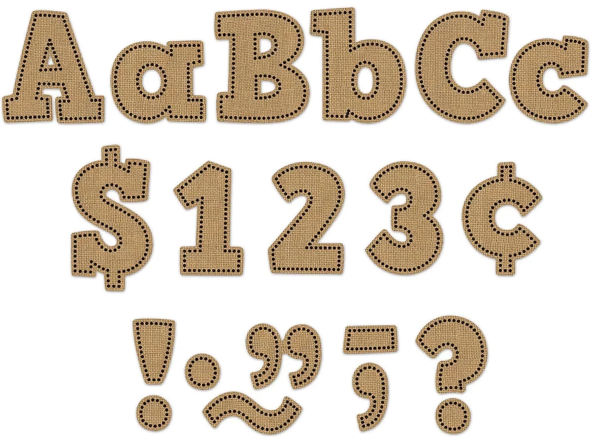Burlap 4" Punch-Out Letters - US 8422