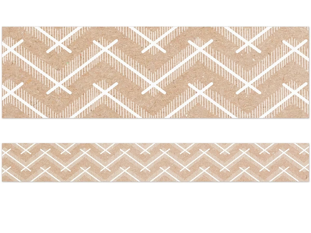 Krafty Pop! Natural Chevron Border - US 3104