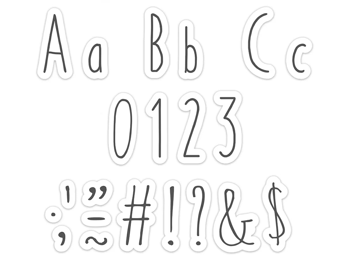 Handwritten 4" Punch-Out Letters - US 8019