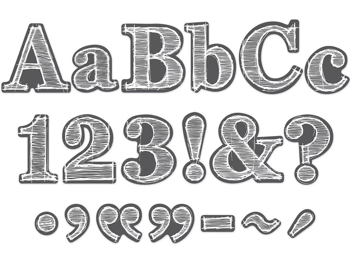 Chalkboard 4" Punch-Out Letters - US 7457