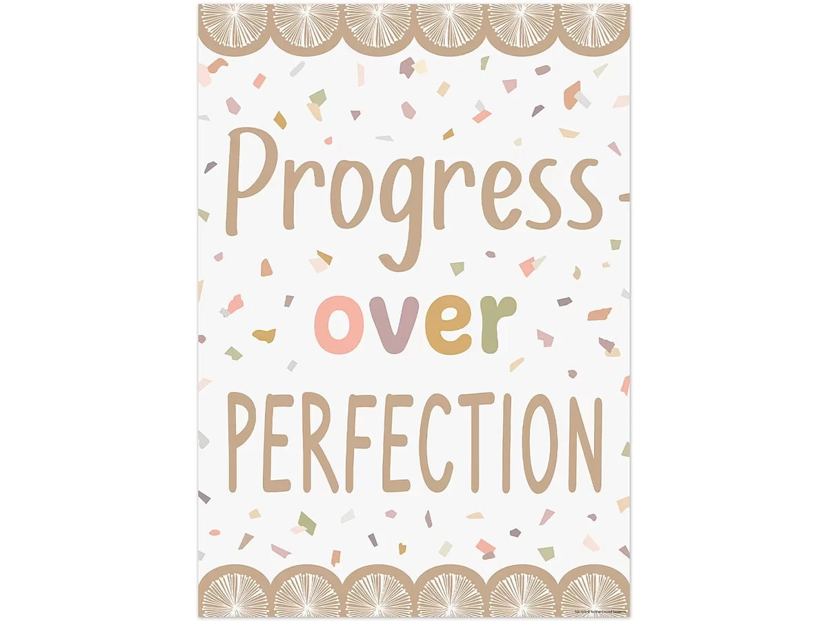 Terrazzo Tones Progress Over Perfection Poster - US 1910