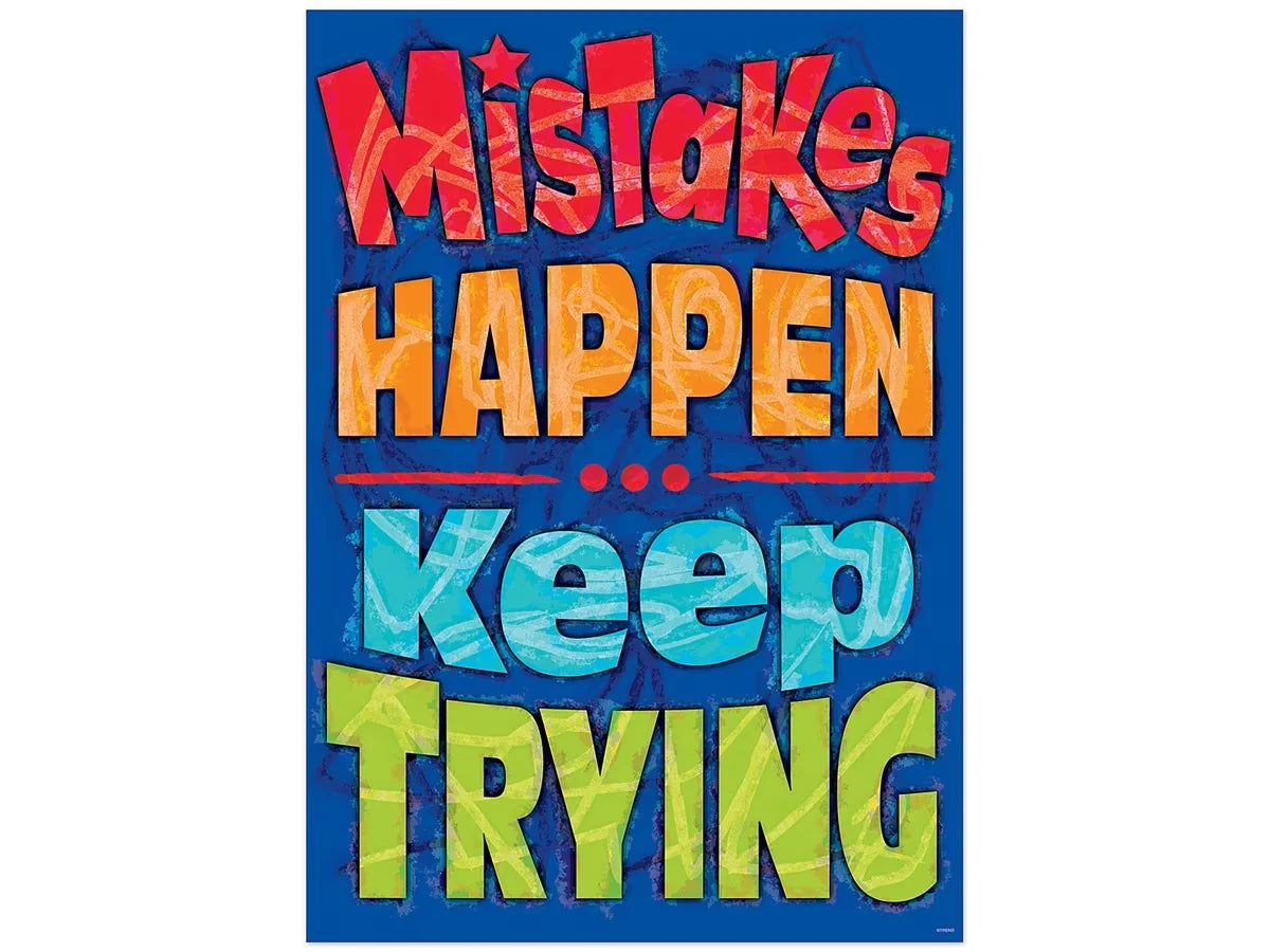 Mistakes Happen, Keep Trying Poster - US 2528