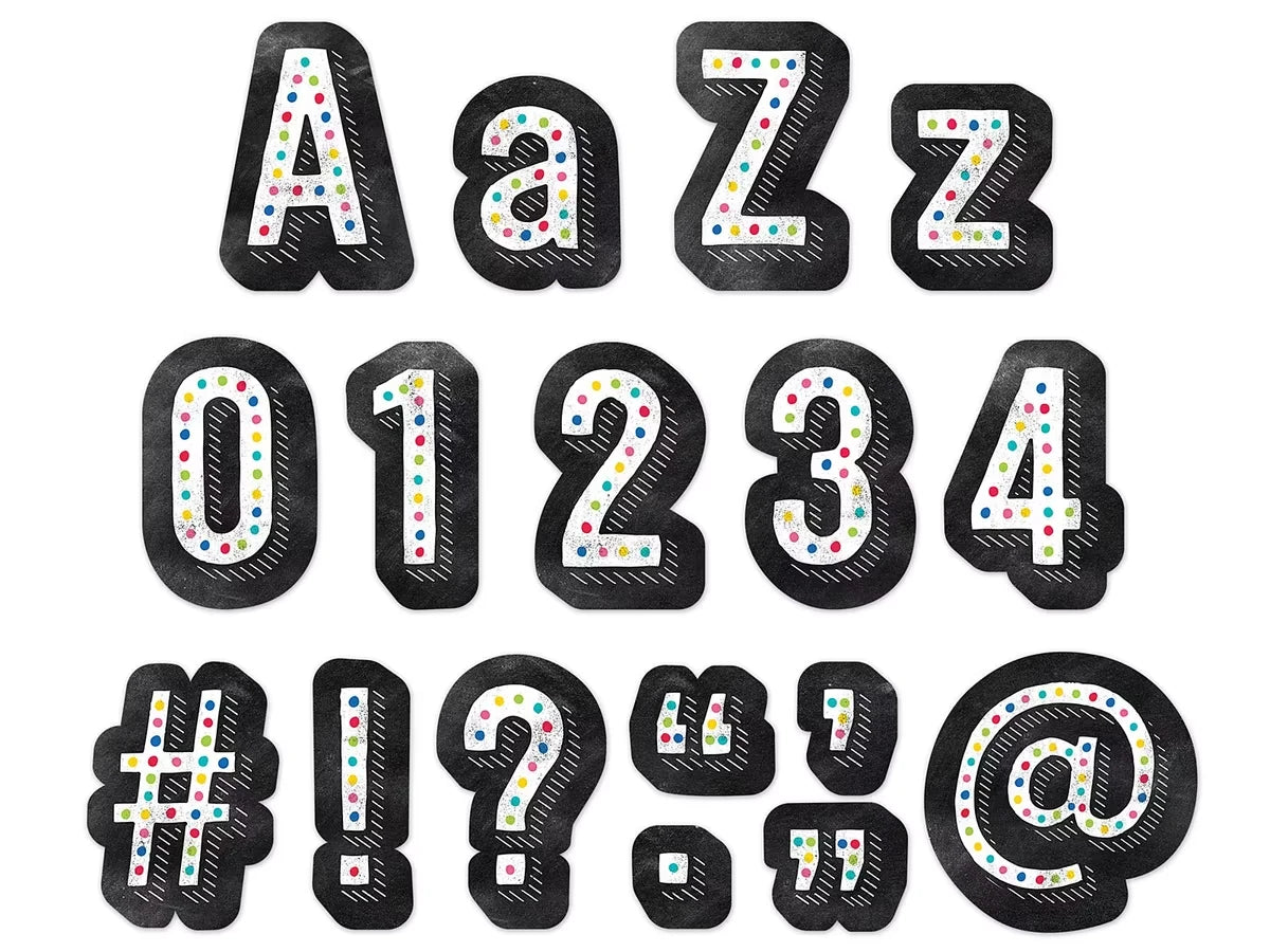 Chalk It Up! Colorful Chalk 4" Punch-Out Letters - US 3493