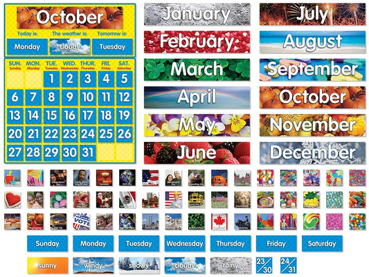 Photo Card Calendar Bulletin Board Set - US 8487