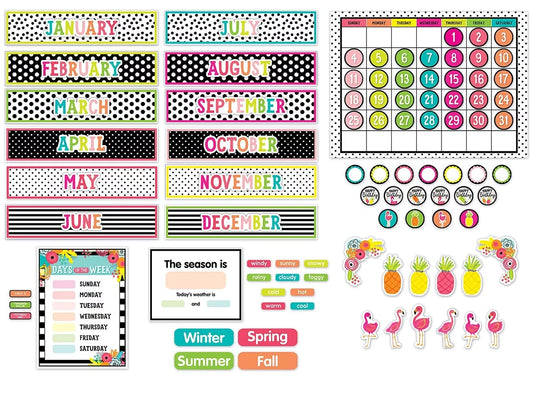 Simply Stylish Tropical Calendar Bulletin Board Set - US 5201