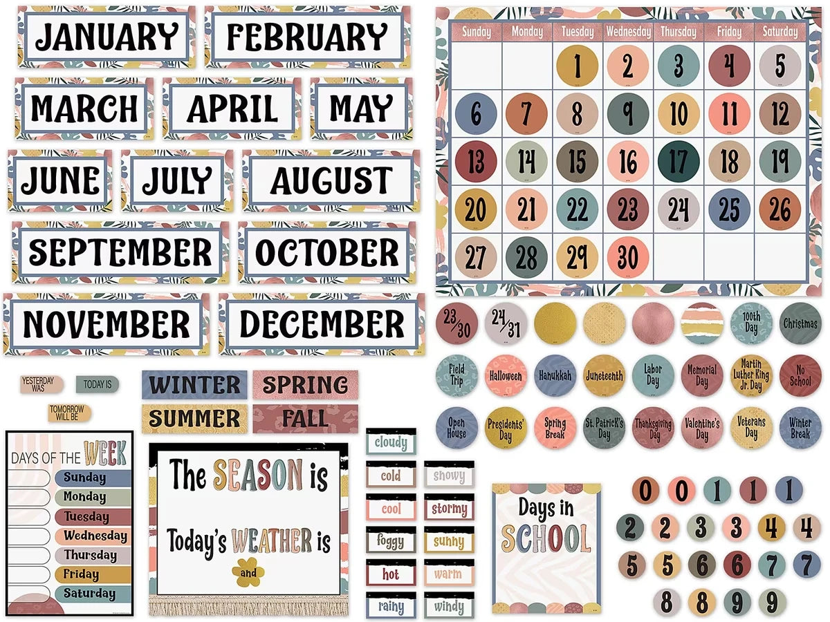Wonderfully Wild Calendar Bulletin Board Set - US 6224