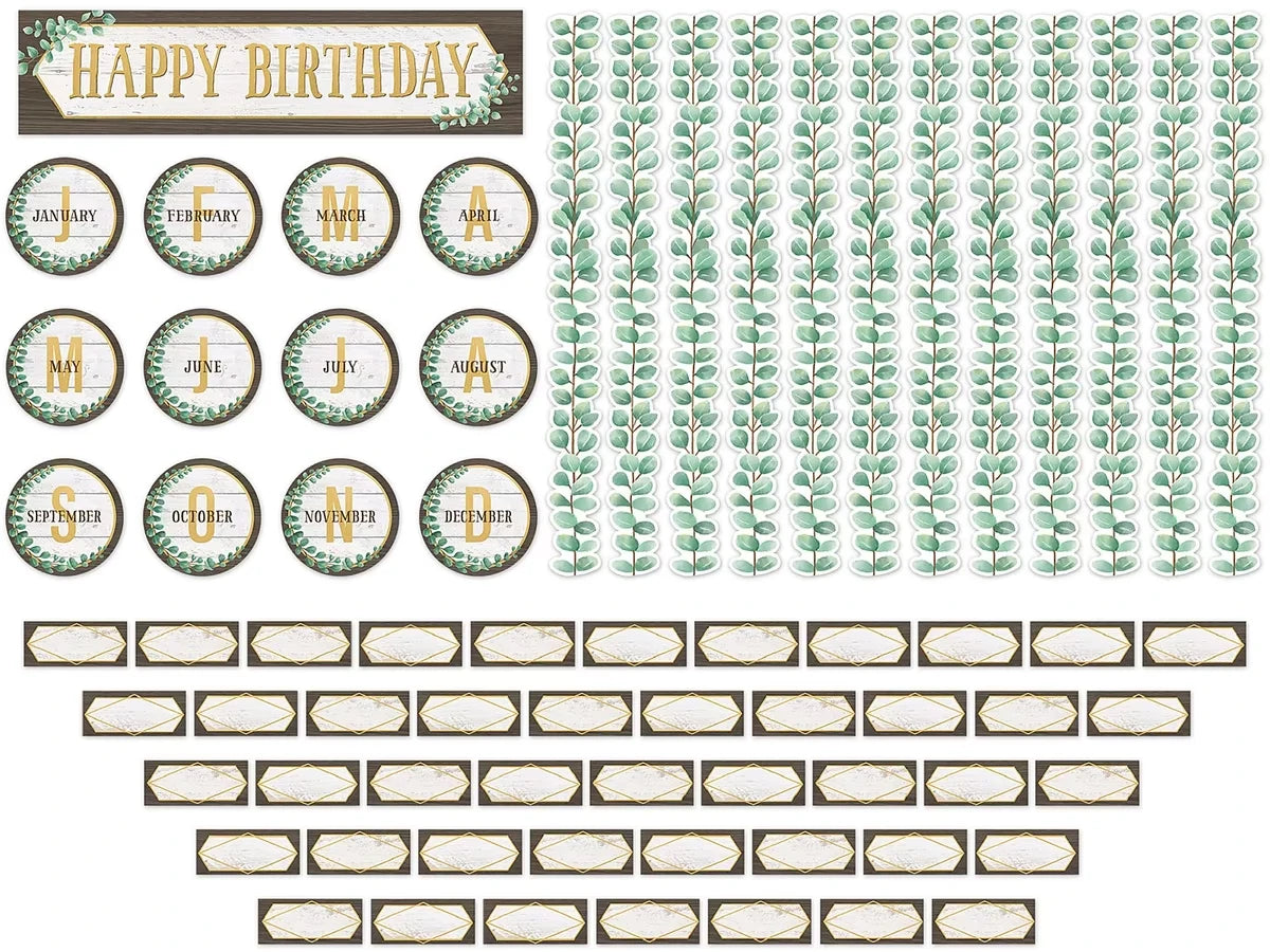 Eucalyptus Birthday Bulletin Board Set - US 6664